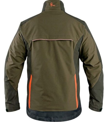 CXS Naos munkás zakó - khaki/olíva, hiviz narancs kiegészítőkkel
