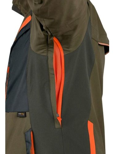 CXS Naos munkás zakó - khaki/olíva, hiviz narancs kiegészítőkkel