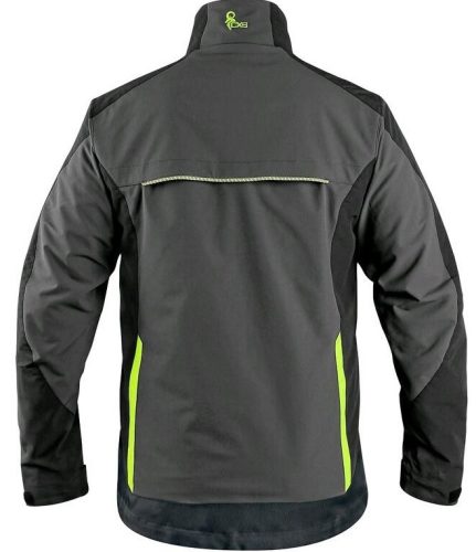 CXS Naos munkás zakó - szürke/fekete, hiviz sárga kiegészítőkkel