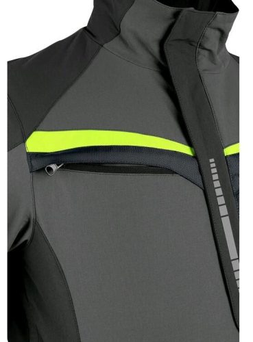 CXS Naos munkás zakó - szürke/fekete, hiviz sárga kiegészítőkkel
