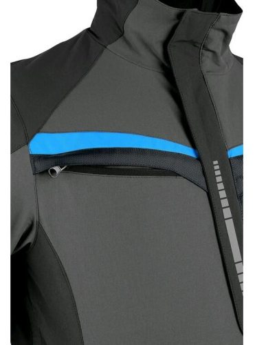 CXS Naos munkás zakó - szürke/fekete, hiviz kék kiegészítőkkel