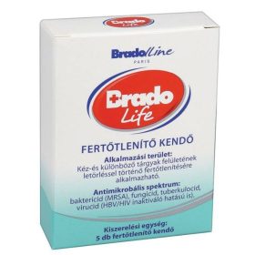 BradoLife fertőtlenítő kendő - 5db / csomag