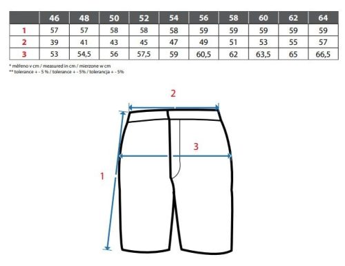 CXS Stretch derekas rövidnadrág ibolyakék/fekete színben