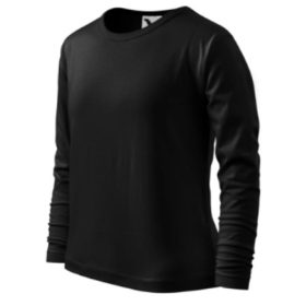 FIT-T gyerek pamut hosszú ujjú póló - fekete