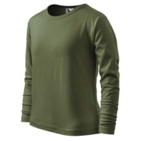 FIT-T gyerek pamut hosszú ujjú póló - khaki