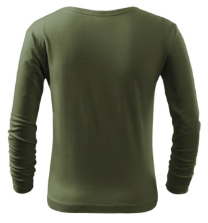 FIT-T gyerek pamut hosszú ujjú póló - khaki