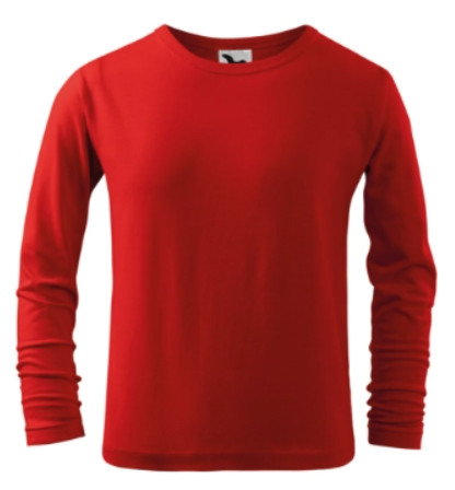 FIT-T gyerek pamut hosszú ujjú póló - piros