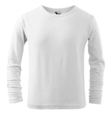 FIT-T gyerek pamut hosszú ujjú póló - fehér