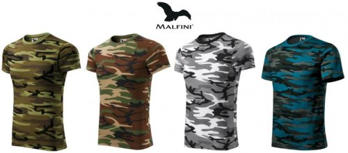 Camouflage férfi terepszínű póló - zöldes-terep