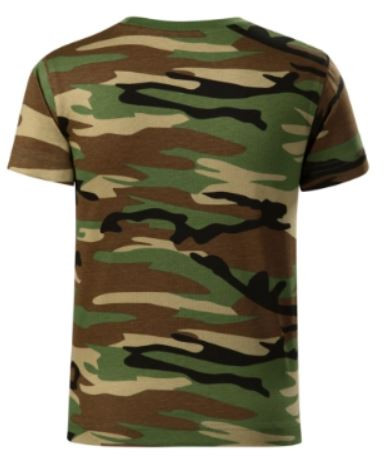 Camouflage terep színű pamu gyerekpóló - barnás - terep
