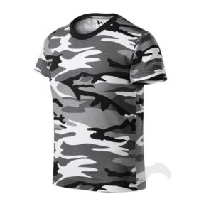   Camouflage terep színű pamu gyerekpóló - szürkés - terep