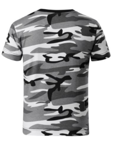 Camouflage terep színű pamu gyerekpóló - szürkés - terep