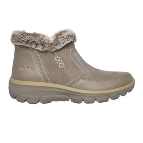   Skechers Relaxed Fit®: Easy Going - Warm Escape női bundás bokacipő, szürkésbarna