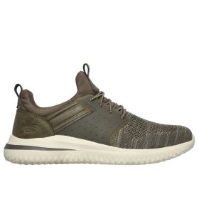 SKECHERS Delson 3.0 Cicada férfi sportcipő, olajzöld