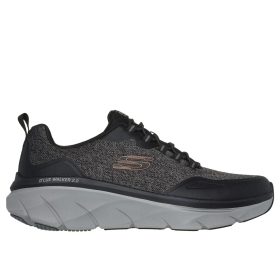   SKECHERS Relaxed Fit: D'Lux Walker 2.0 - Steadyway férfi sportcipő, fekete/szürke