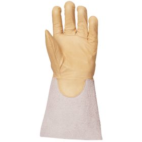   Tépőzáras színbőr védőkesztyű hasíték mandzsettával, 15 cm