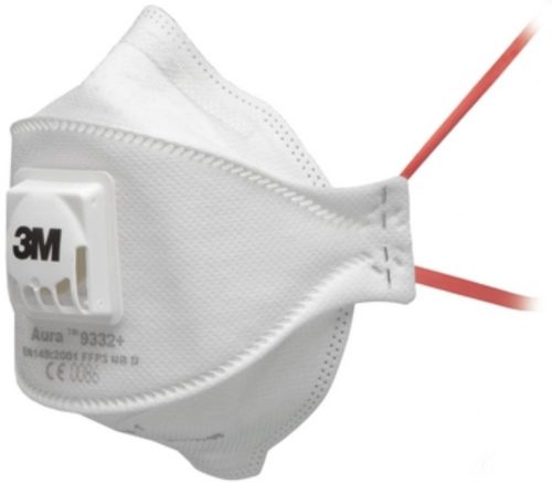 3M™ Aura™ részecskeszűrő félálarc, FFP3, szelepes, 9332+Gen3