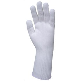   Kötött női hosszú mandzsettás poliamid kesztyű 40 cm-es