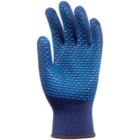   Kötött kék thermolite PVC rácsos kesztyű hideg és meleg ellen 8-as méret