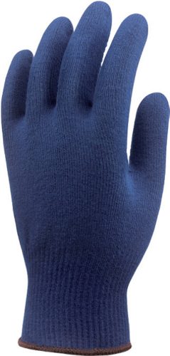 Kötött kék thermolite PVC rácsos kesztyű hideg és meleg ellen 8-as méret