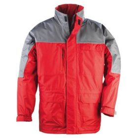 Ripstop télikabát - piros/szürke