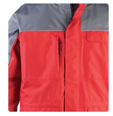 Ripstop télikabát - piros/szürke