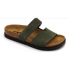 7020 Leon Comfort női bőr papucs - zöld