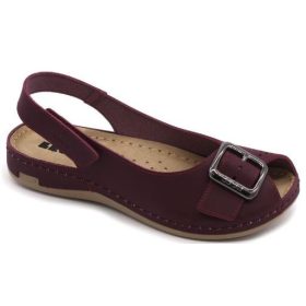 968 Leon Comfort női bőr szandál - Bordó