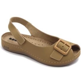 968 Leon Comfort női bőr szandál - Bézs