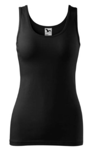 Női pamut atléta trikó - fekete