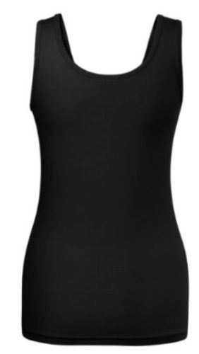 Női pamut atléta trikó - fekete