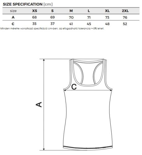 Racer női atléta trikó - fehér