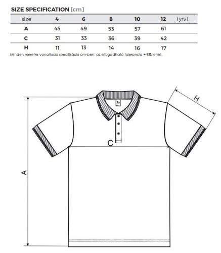 Gyerek Pique galléros póló - türkíz