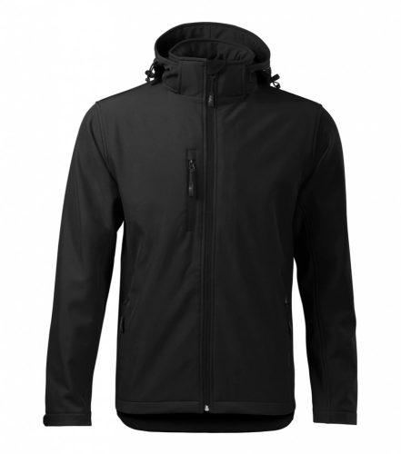 Adler férfi kapucnis softshell kabát - fekete