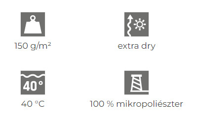 Miles férfi gyorsan száradó sport rövidnadrág - fekete