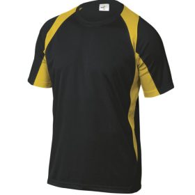 100% POLIÉSZTER T-SHIRT - fekete/sárga