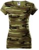 Camouflage női terepszínű pamutpóló - zöldes -terep