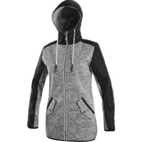 Női hosszított kapucnis, cipzáros pulóver