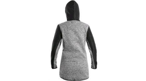 Női hosszított kapucnis, cipzáros pulóver