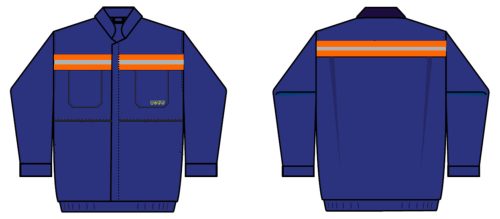 CASTOR-CHEM CC-D/S-A védőzakó jól-láthatósági csíkozással