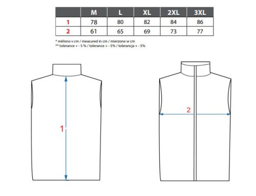Denver bélelt mellény - fekete színben