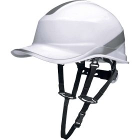   DIAMOND V UP sportos kialakítású építőipari sisak állszíjjal, fehér