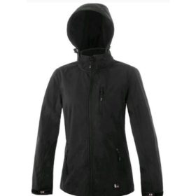 Női levehető kapcunis softshell kabát - fekete