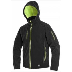 Férfi softshell kabát - fekete/lime