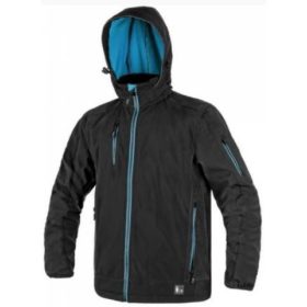 Férfi softshell kabát - fekete/kék