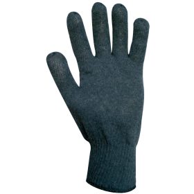 Fehér és sötét színű bélelt pamut kesztyű (5 pár)