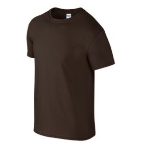 Gildan Softstyle felnőtt környakú póló - dark chocolade