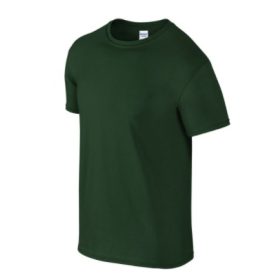 Gildan Softstyle felnőtt környakú póló - forest green