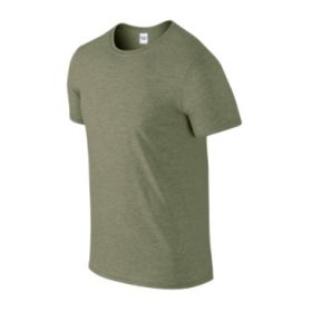 Gildan softstyle környakú póló - heather military