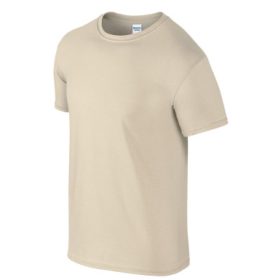 Gildan softstyle környakú póló - sand
